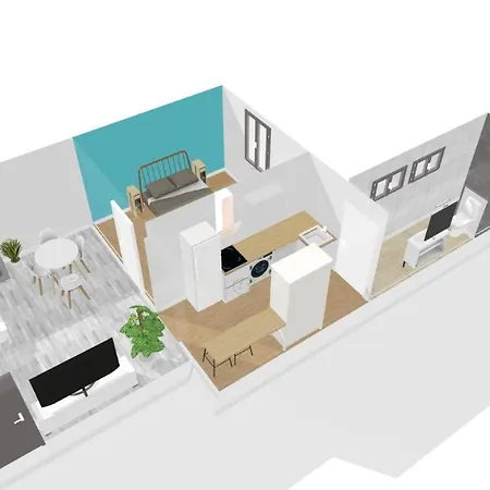 Le Blue St Leon : 2 Pieces Cozy Lit King Size Wifi * 科尔马